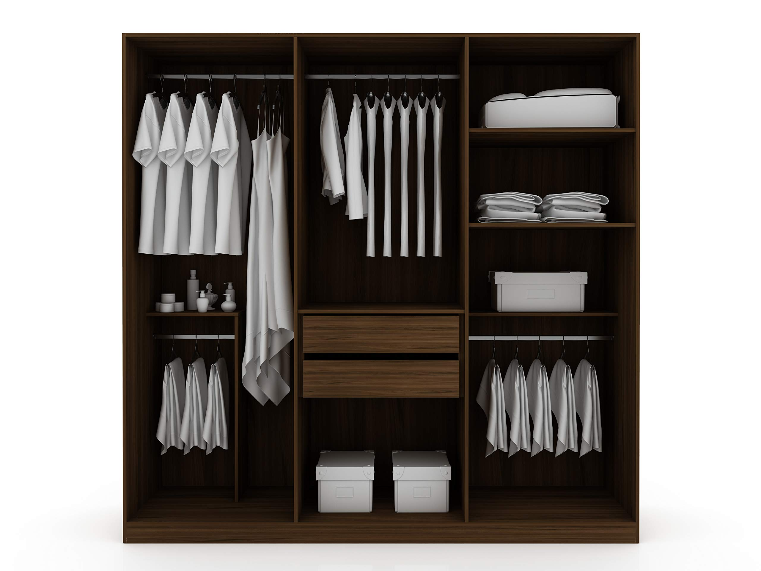 Gramercy Contemporary Modern Freestanding Wardrobe Armoire Closet