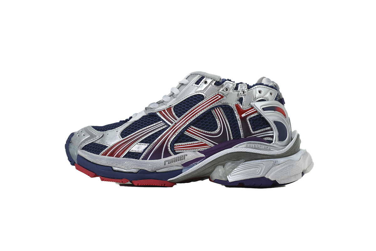 Balenciaga Runner Gradient Sneaker Navy Red Grey 772774 WRUNG 4610
