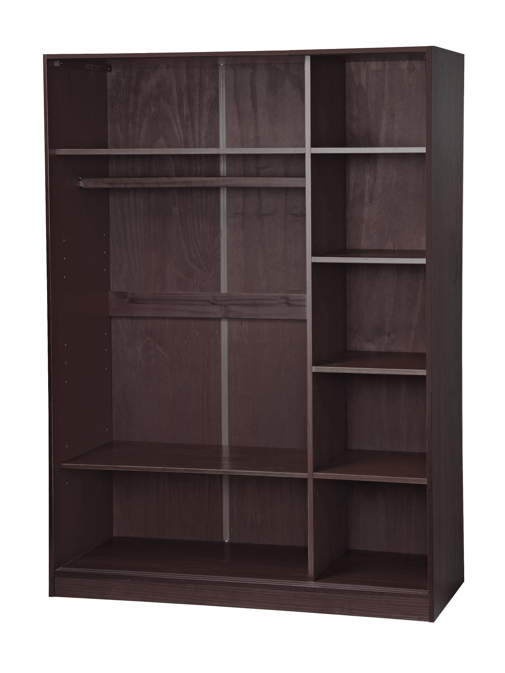 100% Solid Wood Wardrobe with 3 Sliding Louvered Doors