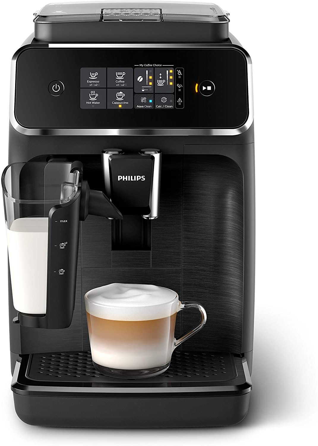 Fully automatic Espresso Machine with LatteGo, Black