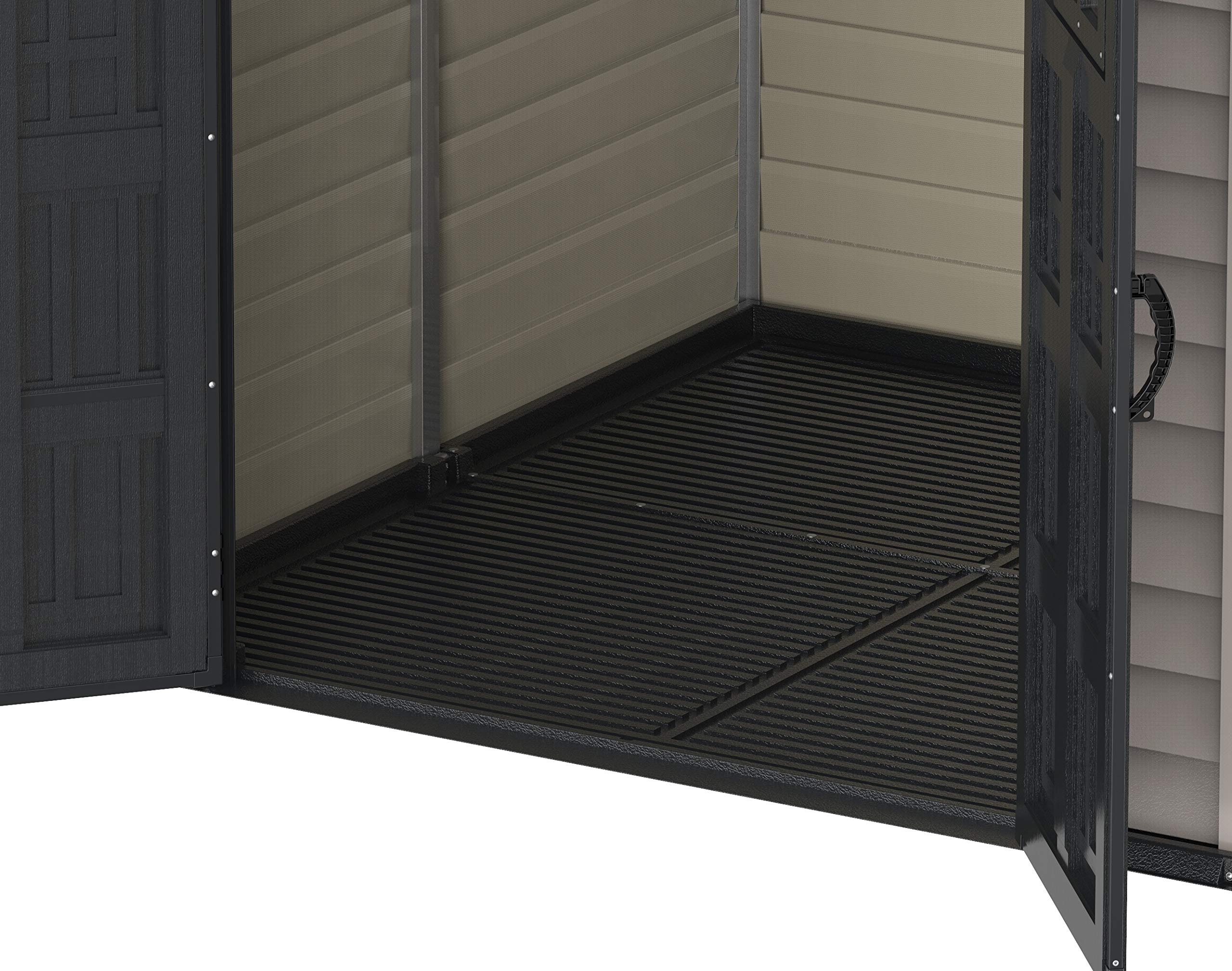 7x7 PLUS Plastic Garden Shed with Heavy-Duty Plastic Floor &