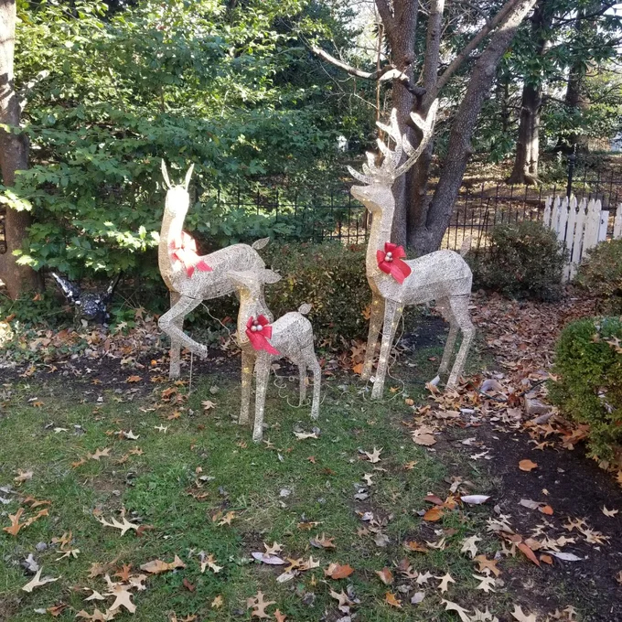 3 Piece Christmas Deer Light Display Set