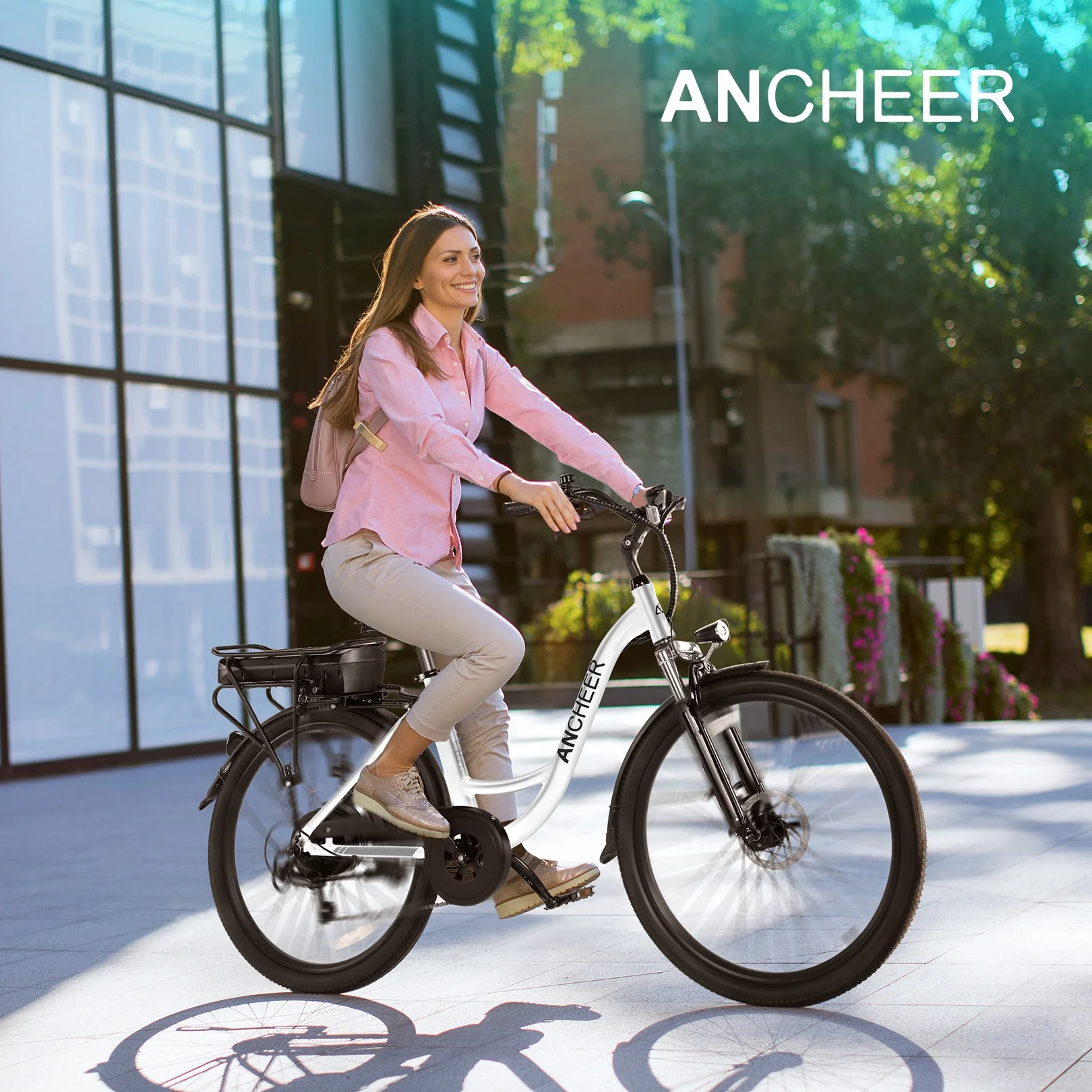 ANCHEER 26in Electric Commuter Bike, 500W, 48V 10.4Ah