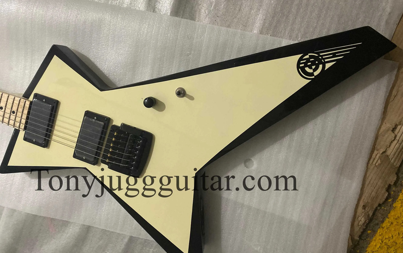 Rhxflame Hamer GT Glenn Tipton Judas Priest White Cream Explorer Electric Guitar