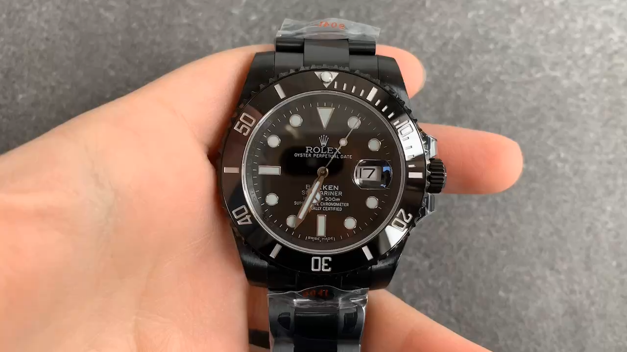 【Super Clone】Rolex Submariner Date Black PVD/DLC Coated Stainless Steel 40mm 116610LN
