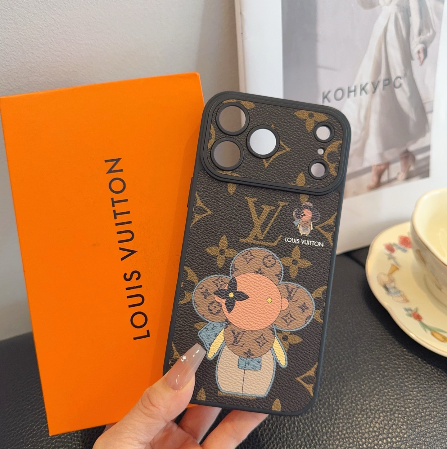 Louis Vuitton Monogram Cartoon Vivienne Doll Luxury Phone Case