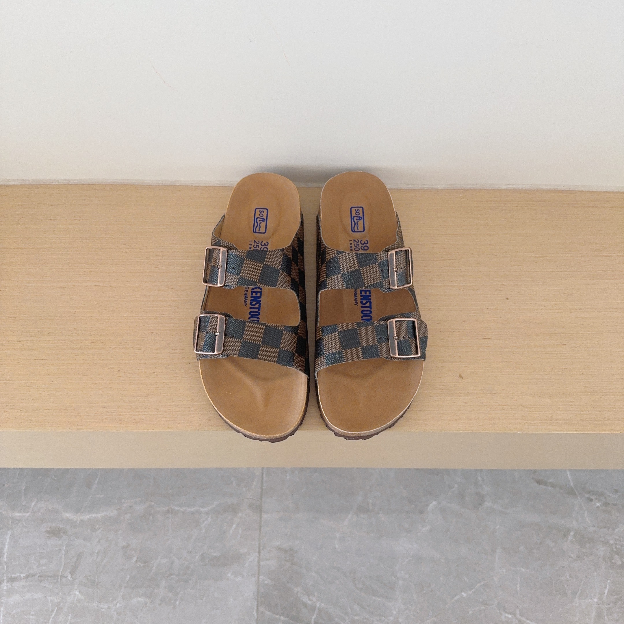 UGG Kids Checkerboard Birken-Style Two-Strap Sandals Adult And Kids