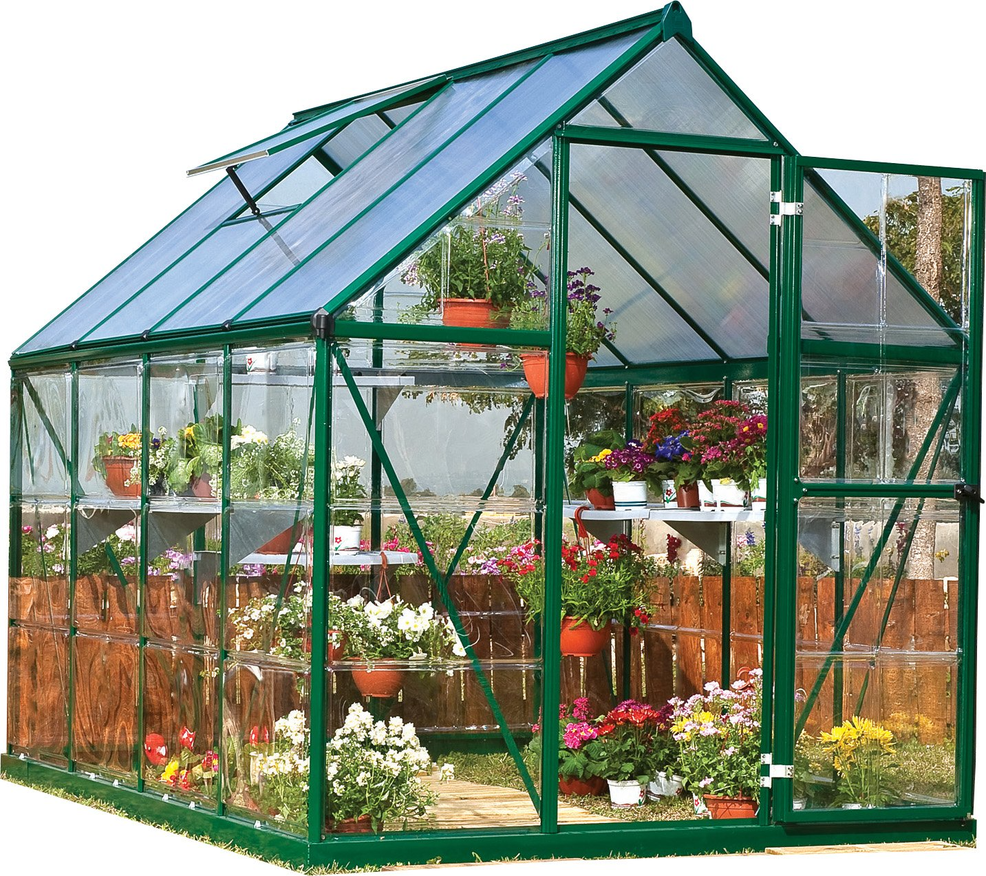 Canopia Hybrid 6' x 8' Greenhouse - Forest Green