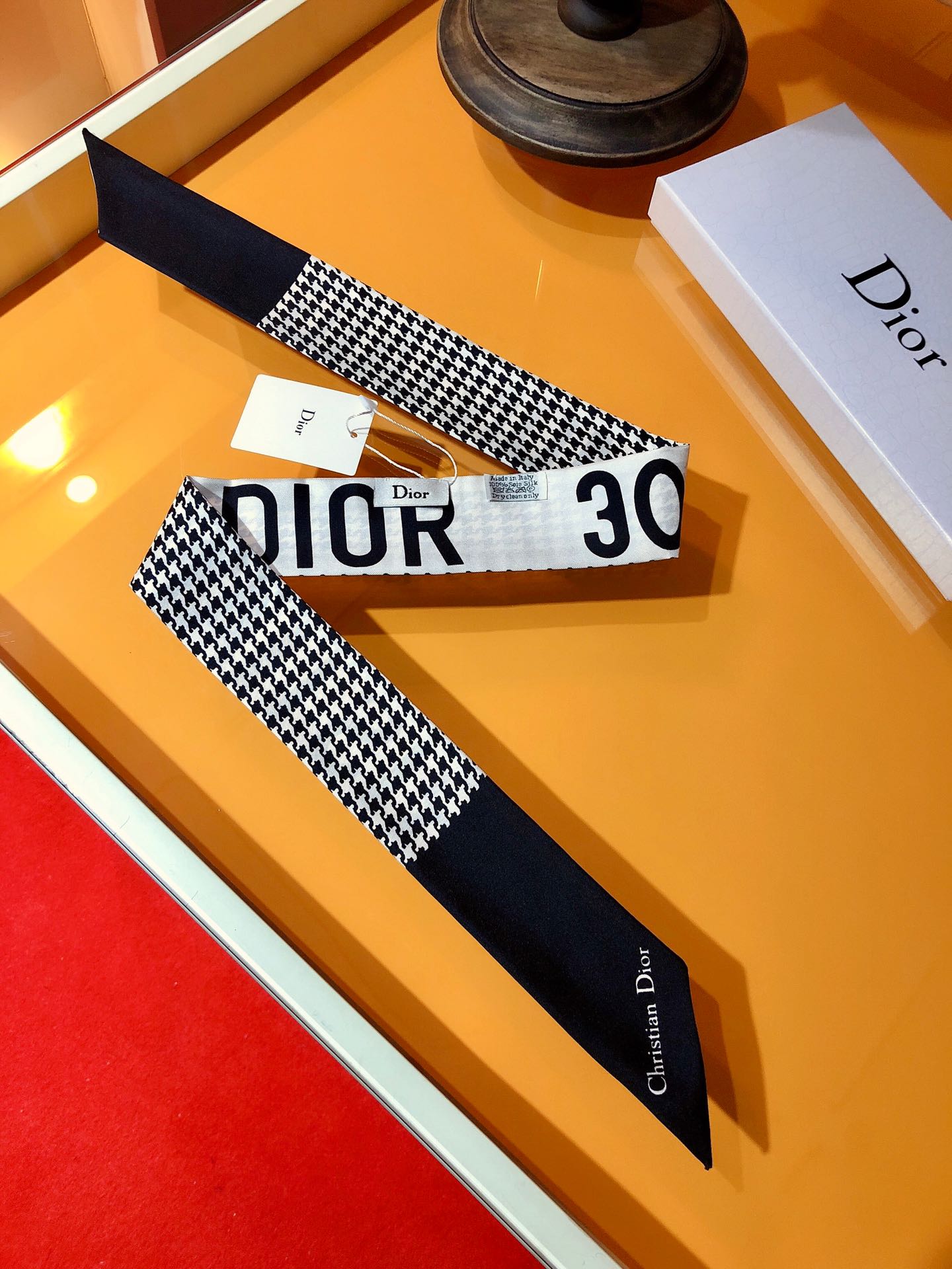 Dior Logo Check Mitzah Scarf Navy product images