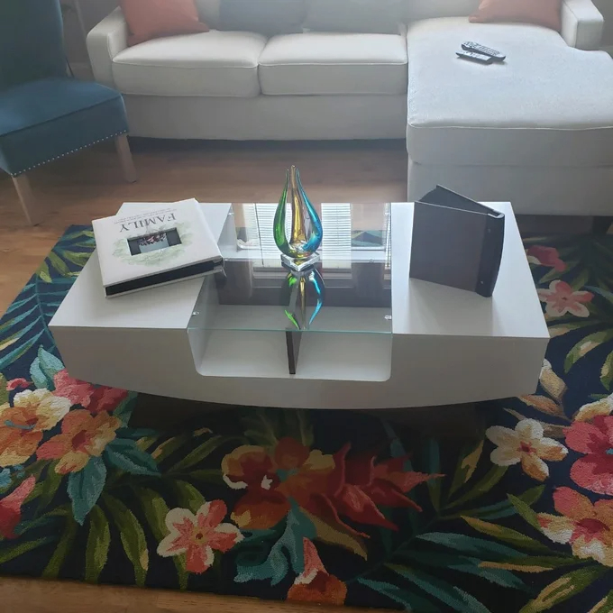 Madilynn Trestle Coffee Table with Storage