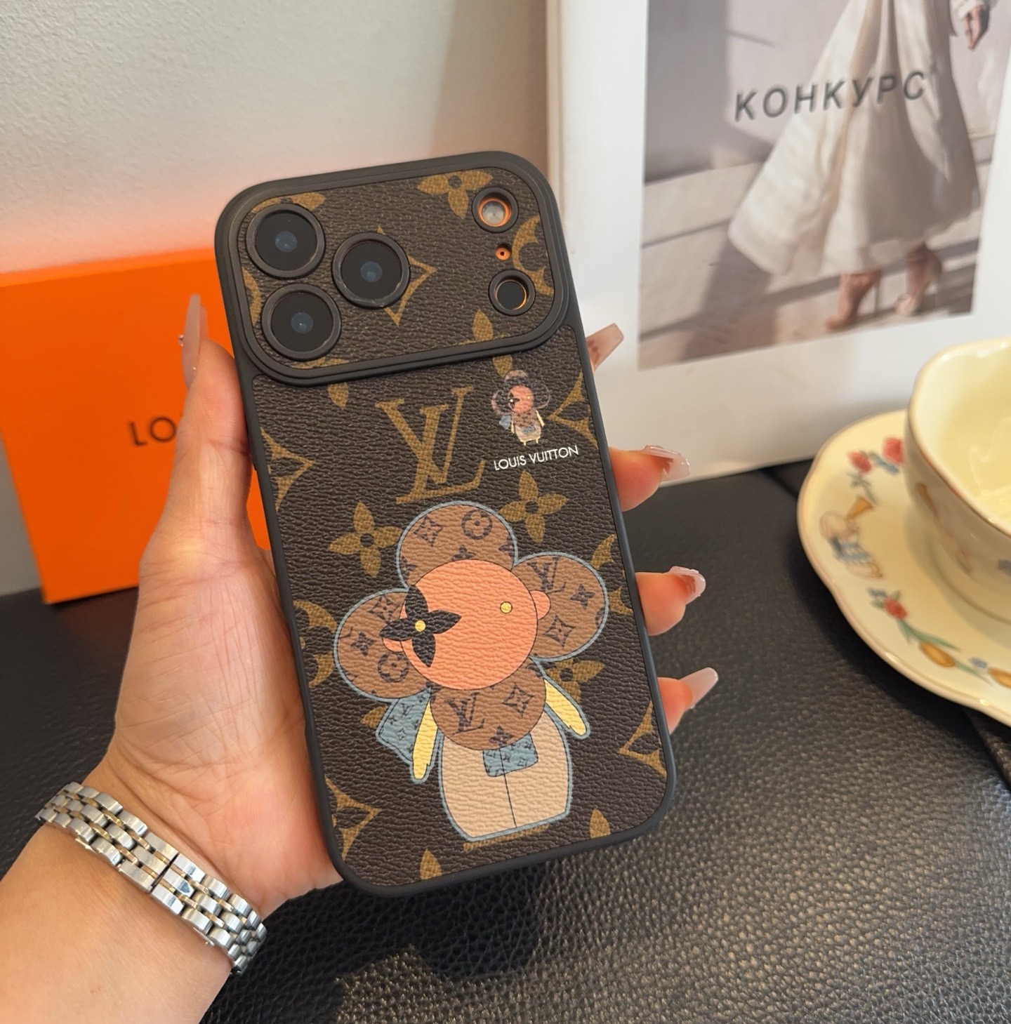 Louis Vuitton Monogram Cartoon Vivienne Doll Luxury Phone Case
