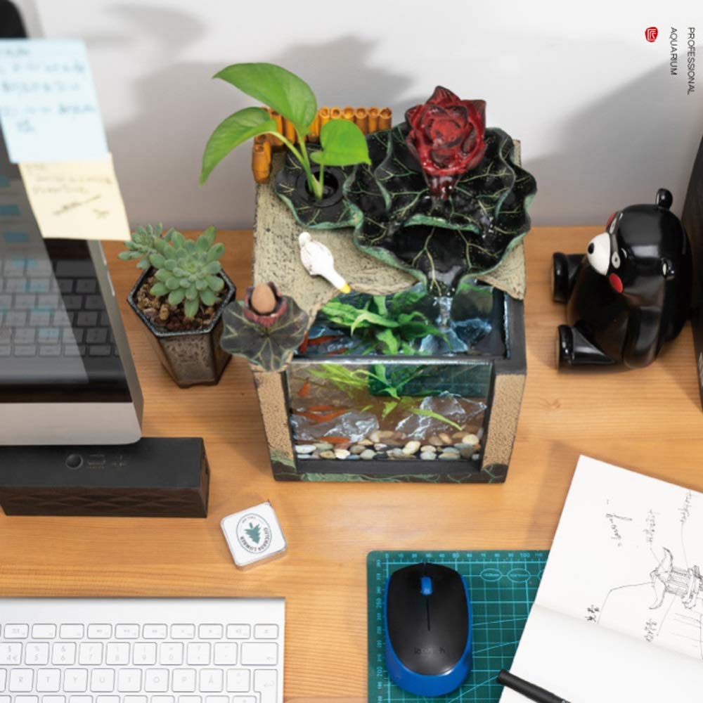Small Landscape Fish Tank Desktop & Water Decoration Office