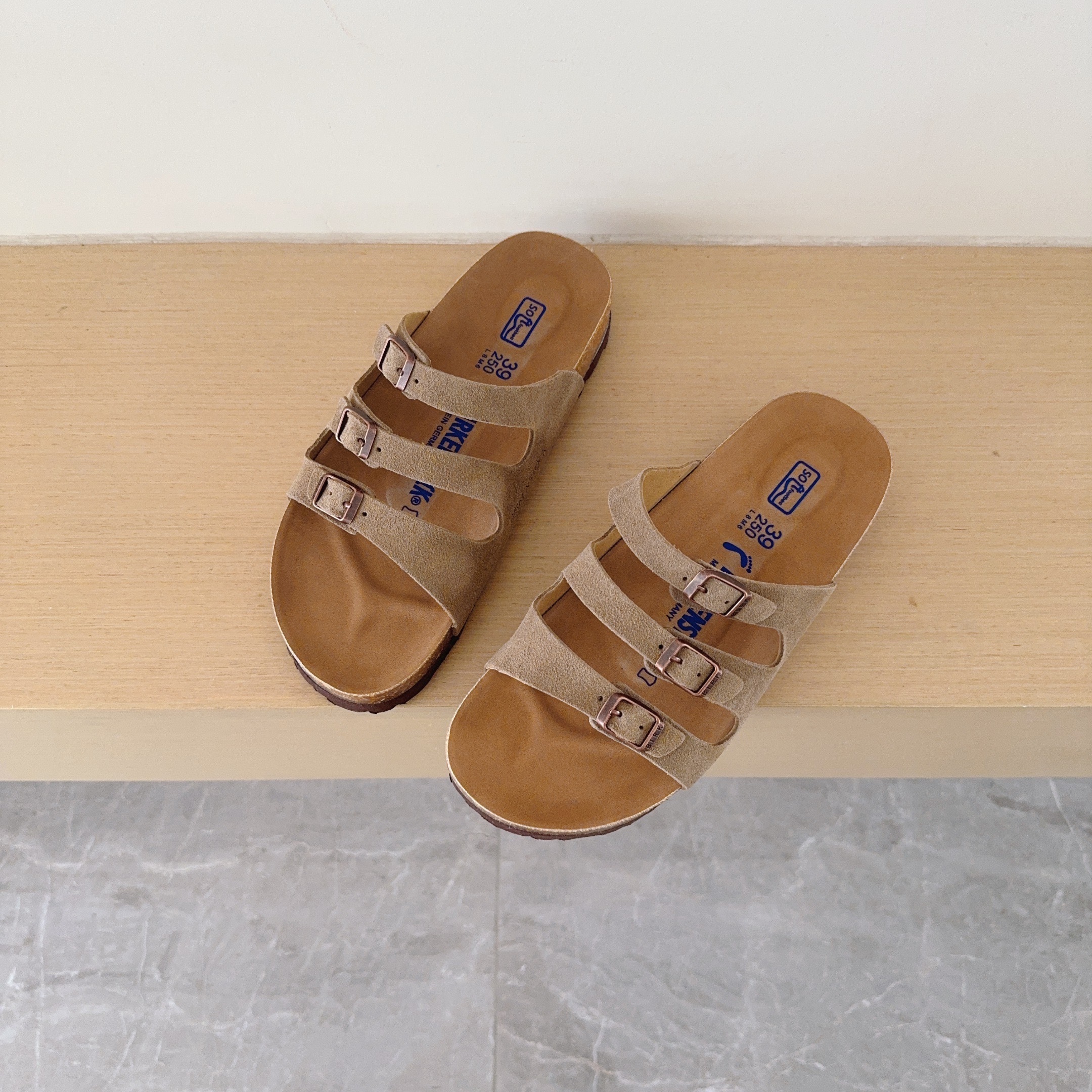 Birken-Style Three-Strap Sandals