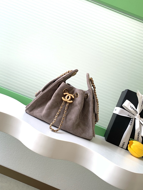 Chanel Suede Hobo Bag Mushroom