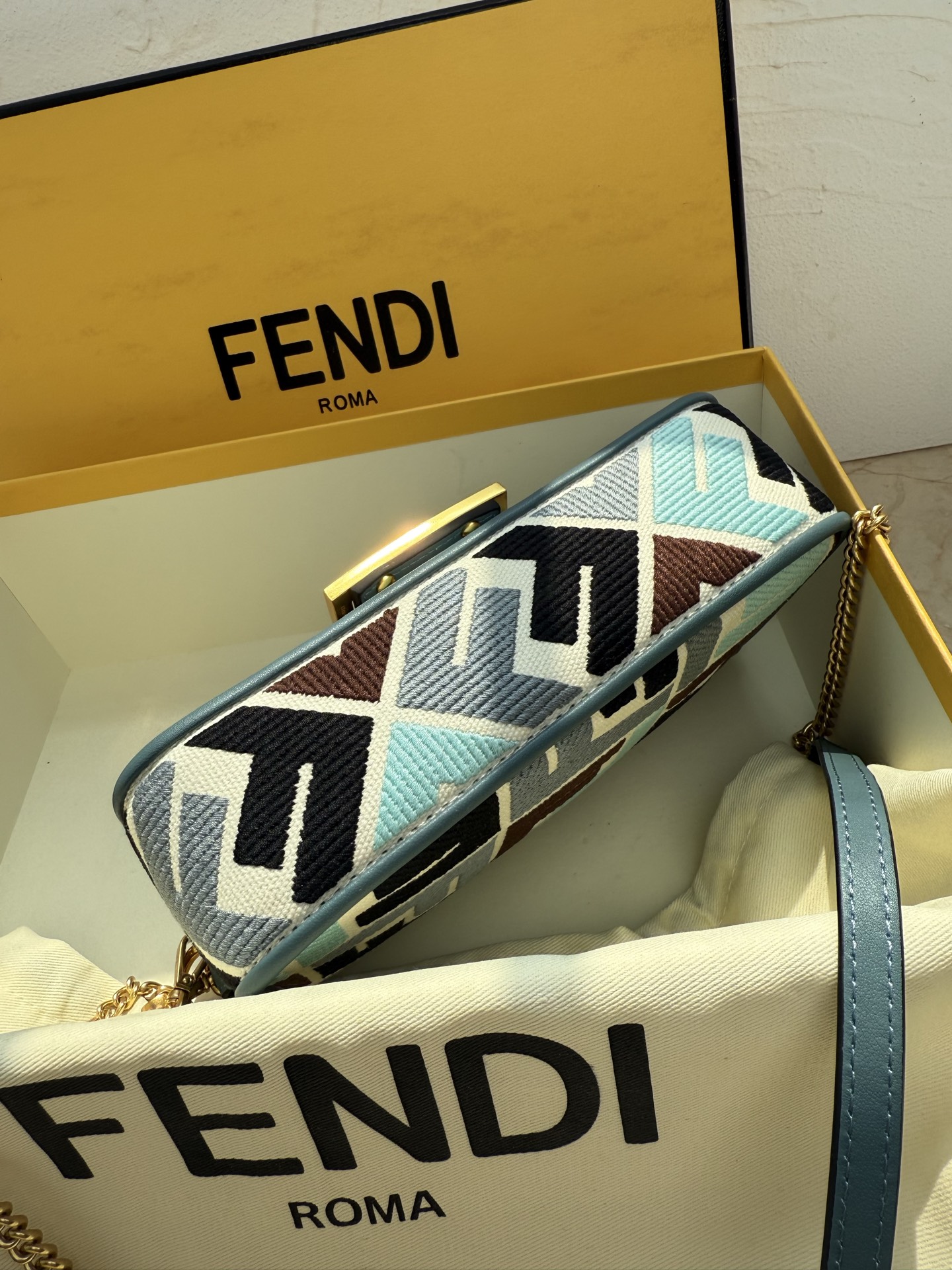 Fendi Mini Baguette FF Embroidery