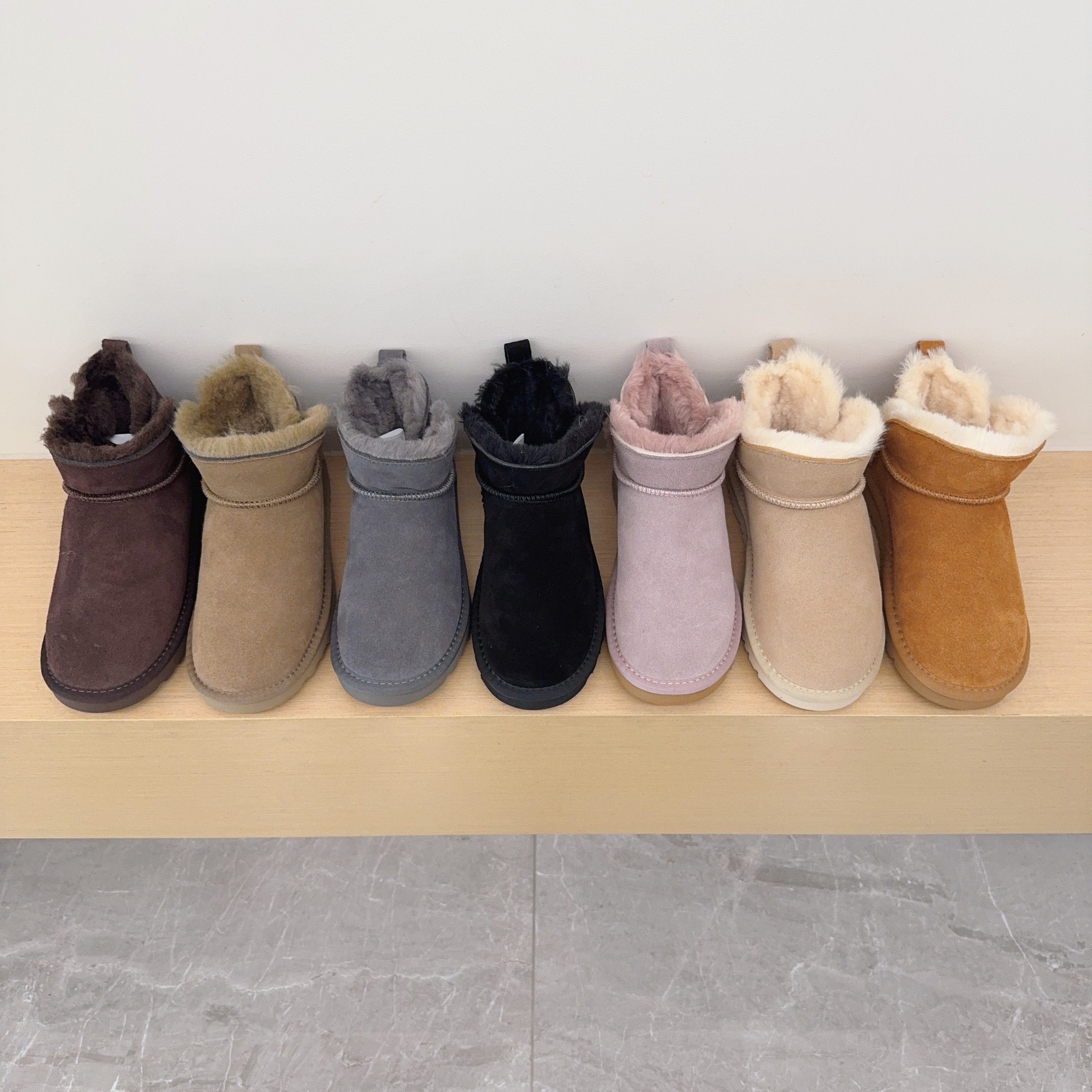 Fur Trim Ankle Boots