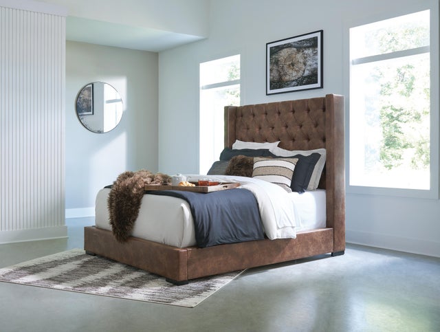 Steenlage Faux Leather Upholstered Bed