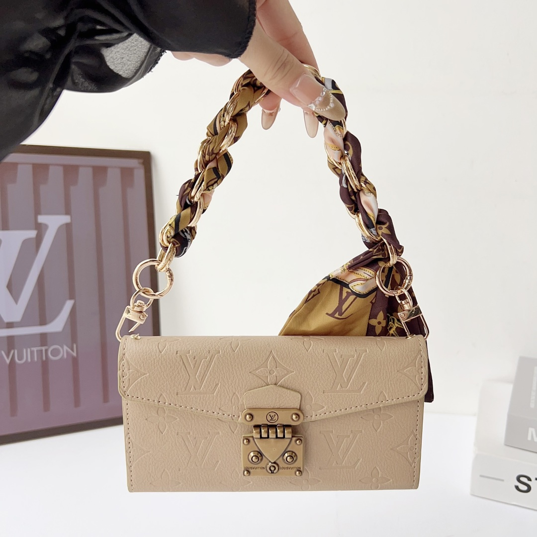 Louis Vuitton Embossed Monogram Wallet Crossbody Phone Bag