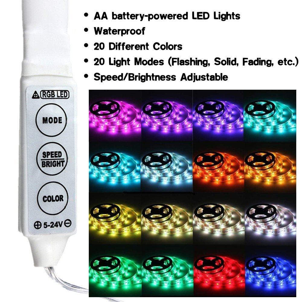 Folding Portable Party Bar withColor-Changing LED Lights, Black