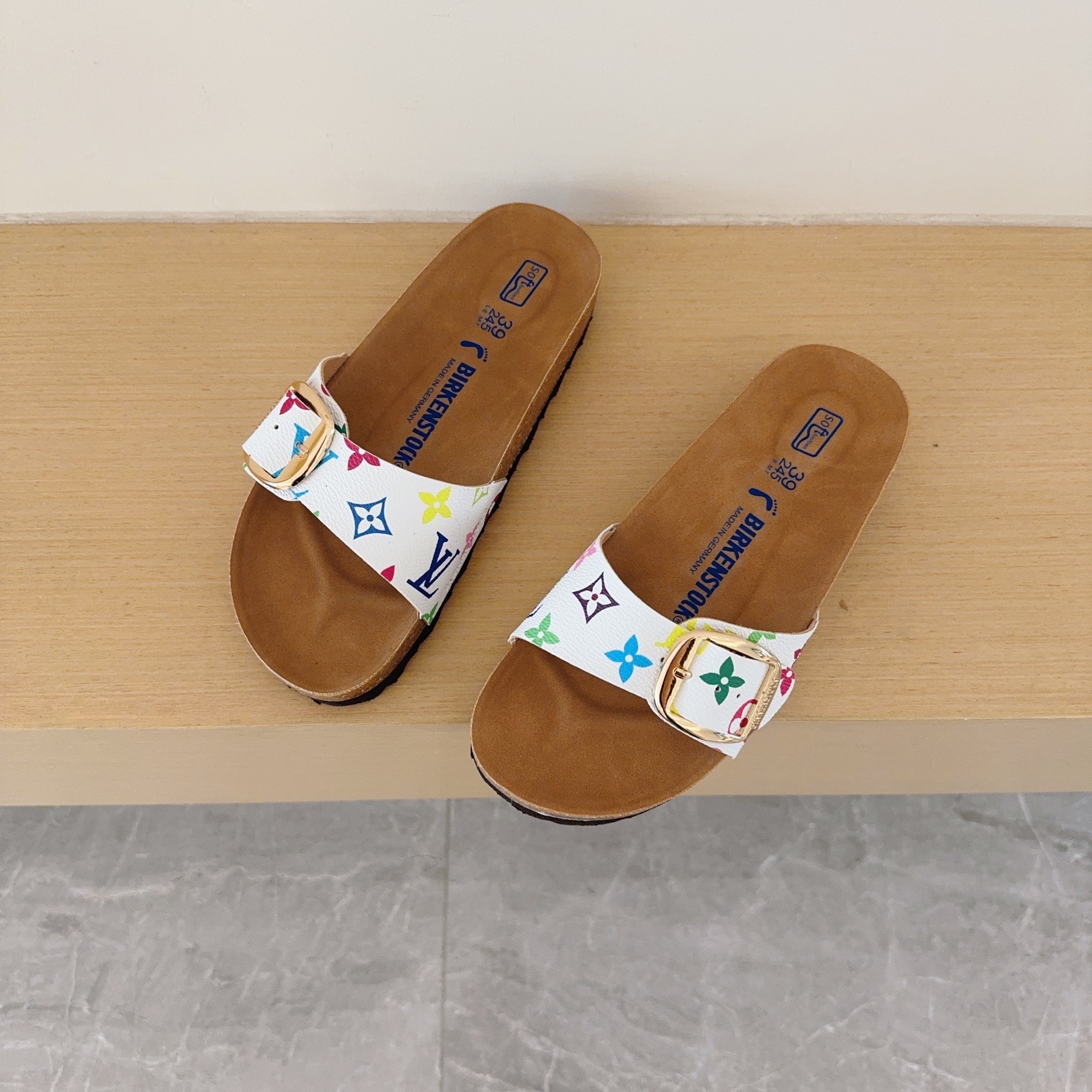 Birken-Style Big-Buckle Sandals