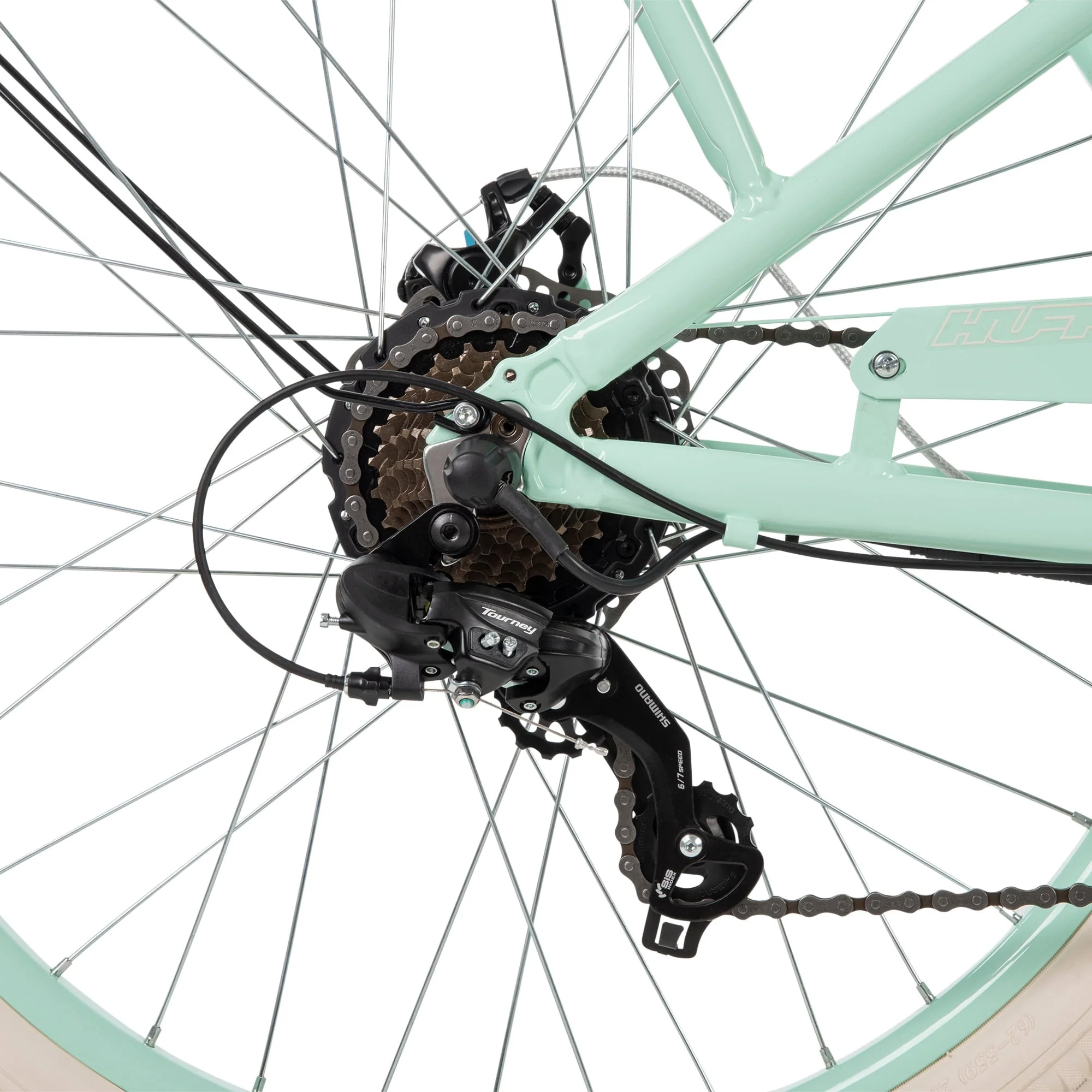 Huffy Nel Lusso 26in Electric Cruiser Bike, 350W, Mint Green