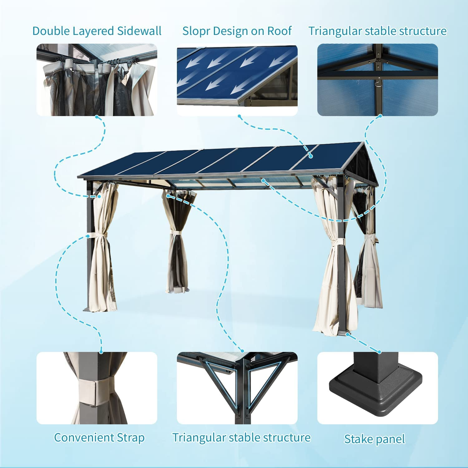 10x13 Hardtop Gazebo