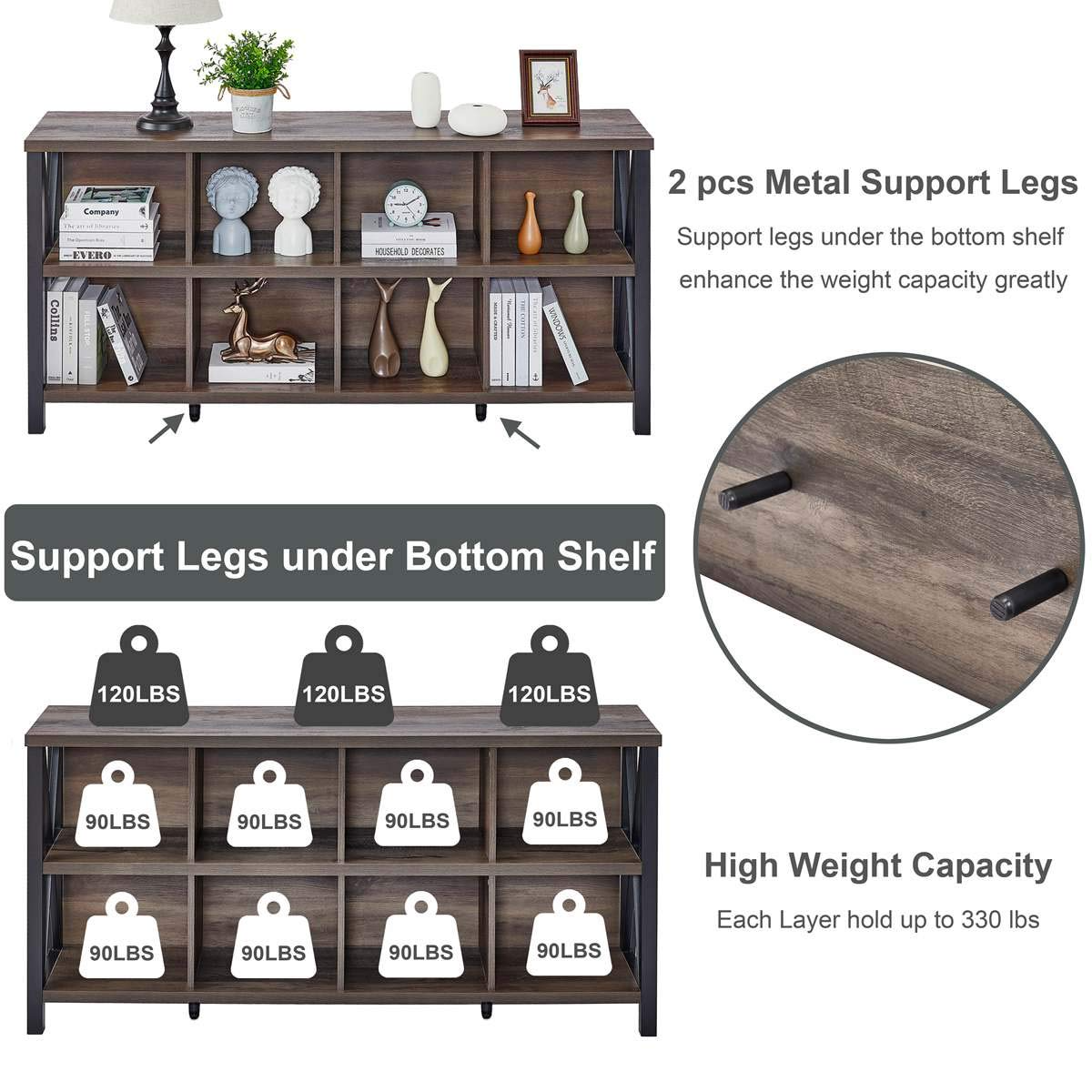 8 Cube Storage Organizer Bookshelf
