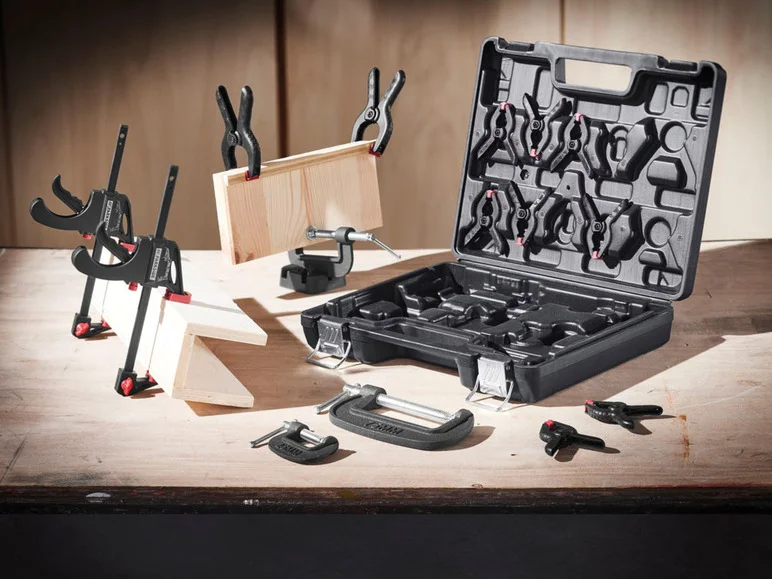 PARKSIDE® Set de pinces de serrage et serre-joints, 16 pièces