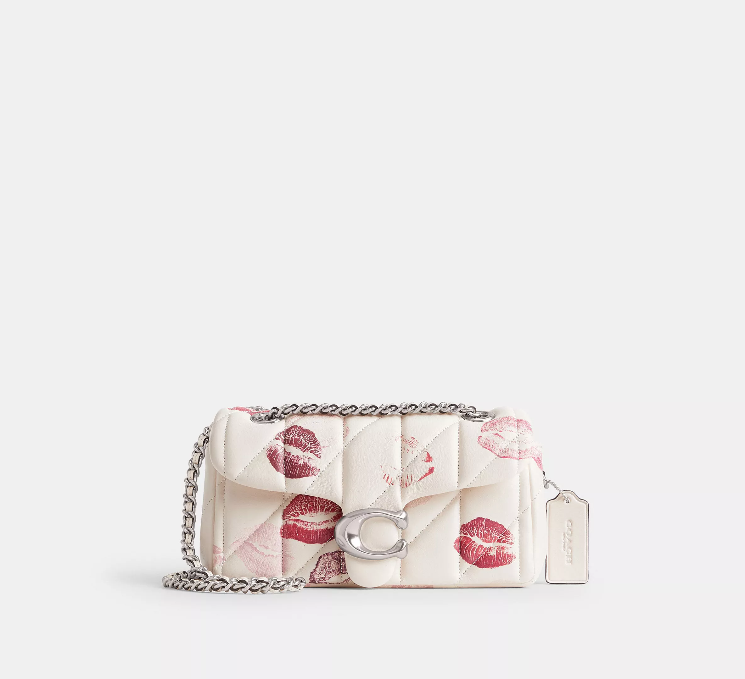 Tabby Shoulder Bag 20 With Quilting And Lip Print