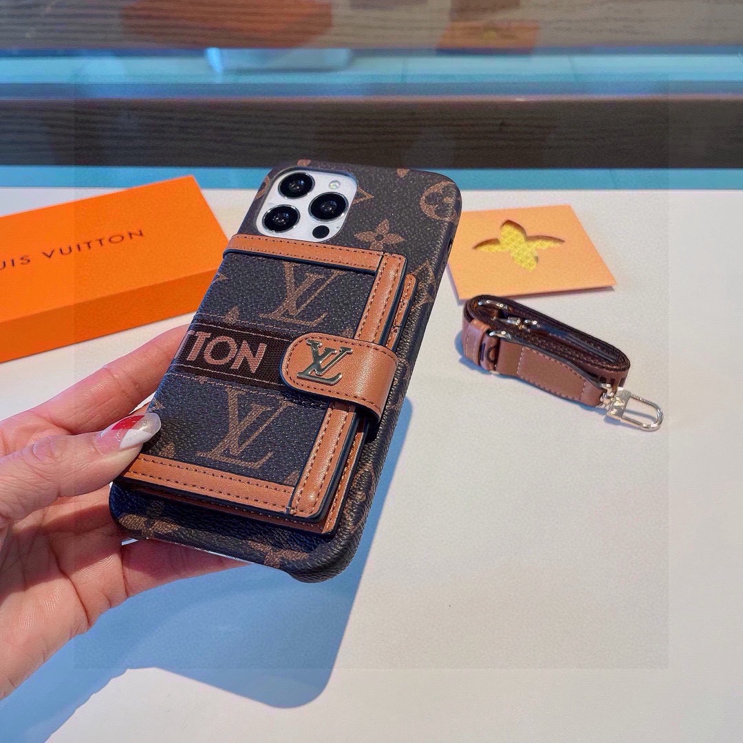 LV Webbing Crossbody Card Holder Phone Case
