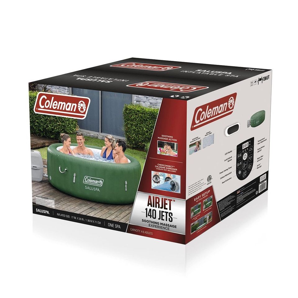 Coleman SaluSpa Inflatable Hot Tub Hot Tub W Heated Water System