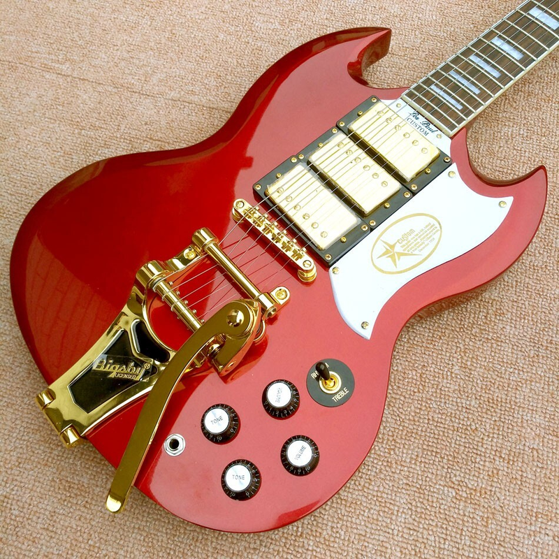 Guitar Shop New Red G400 Electric Guitar Golden Hardware With Tremolo 6 strings