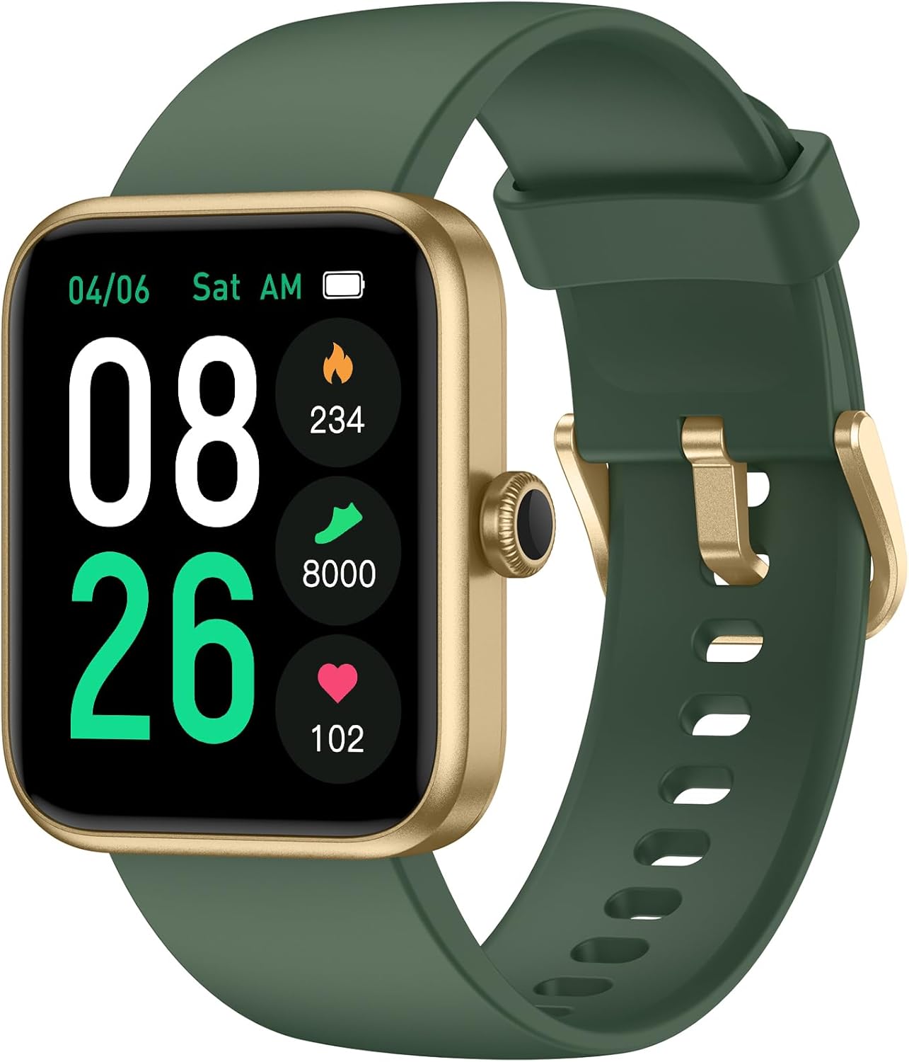 Smart Watch, Fitness Tracker with Touchscreen, Heart Rate Monitor, Blood Oxygen, Sleep Tracking Fitness Watch 5ATM Waterproof Smartwatch for Women Men Pedometer Step Calories for Android iOS