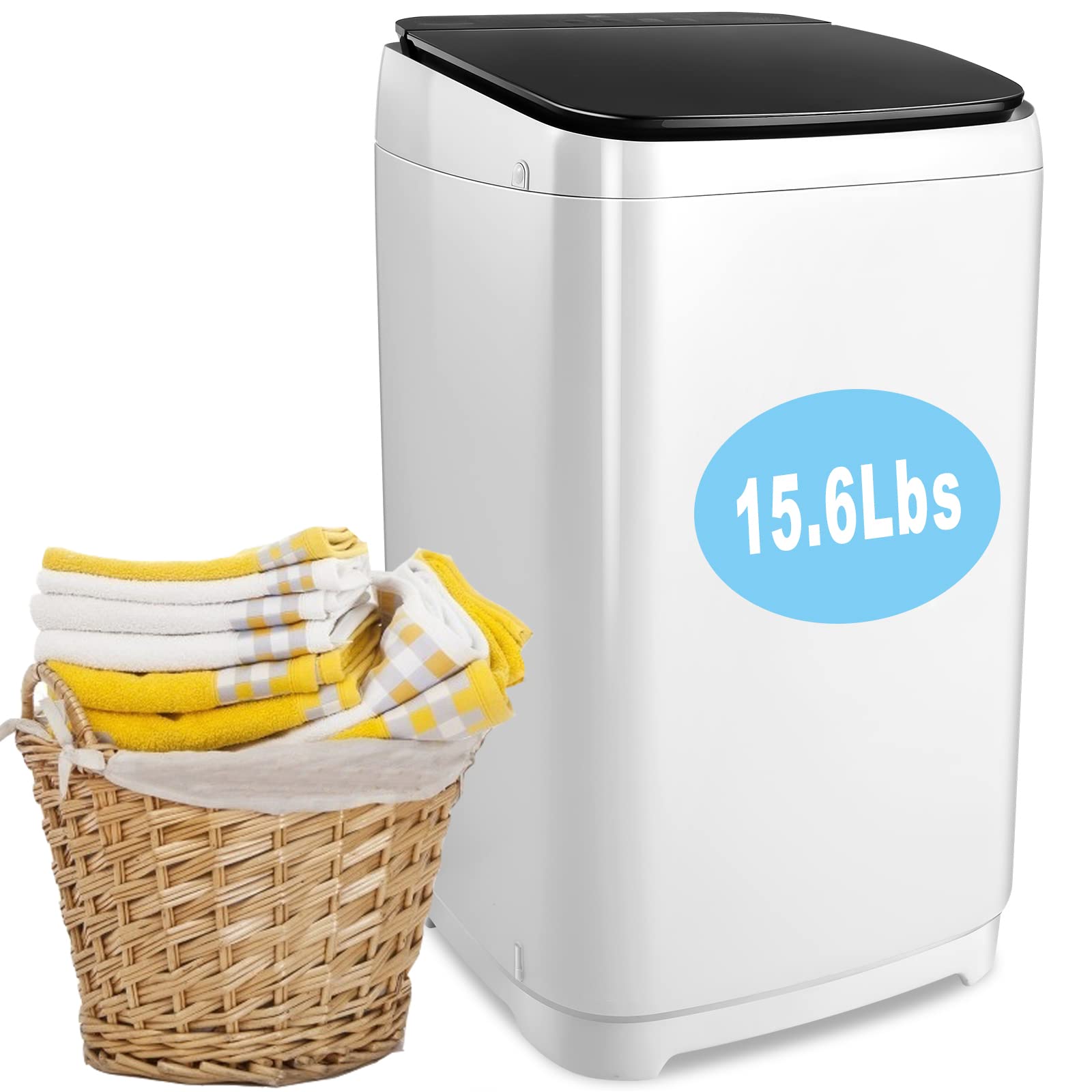 Portable Washer Nictemaw 17.8Lbs Capacity Full-Automatic Washer