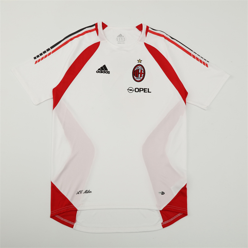 2005/06 AC Milan Retro Short Sleeves Training Jersey - White