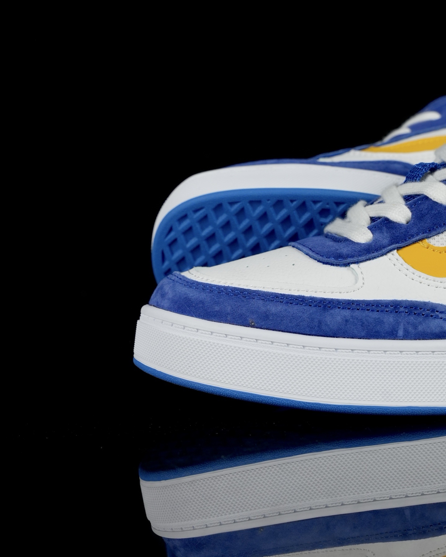 Vans Knu Skool Blue Yellow Padded Tongue Chunky Sneakers