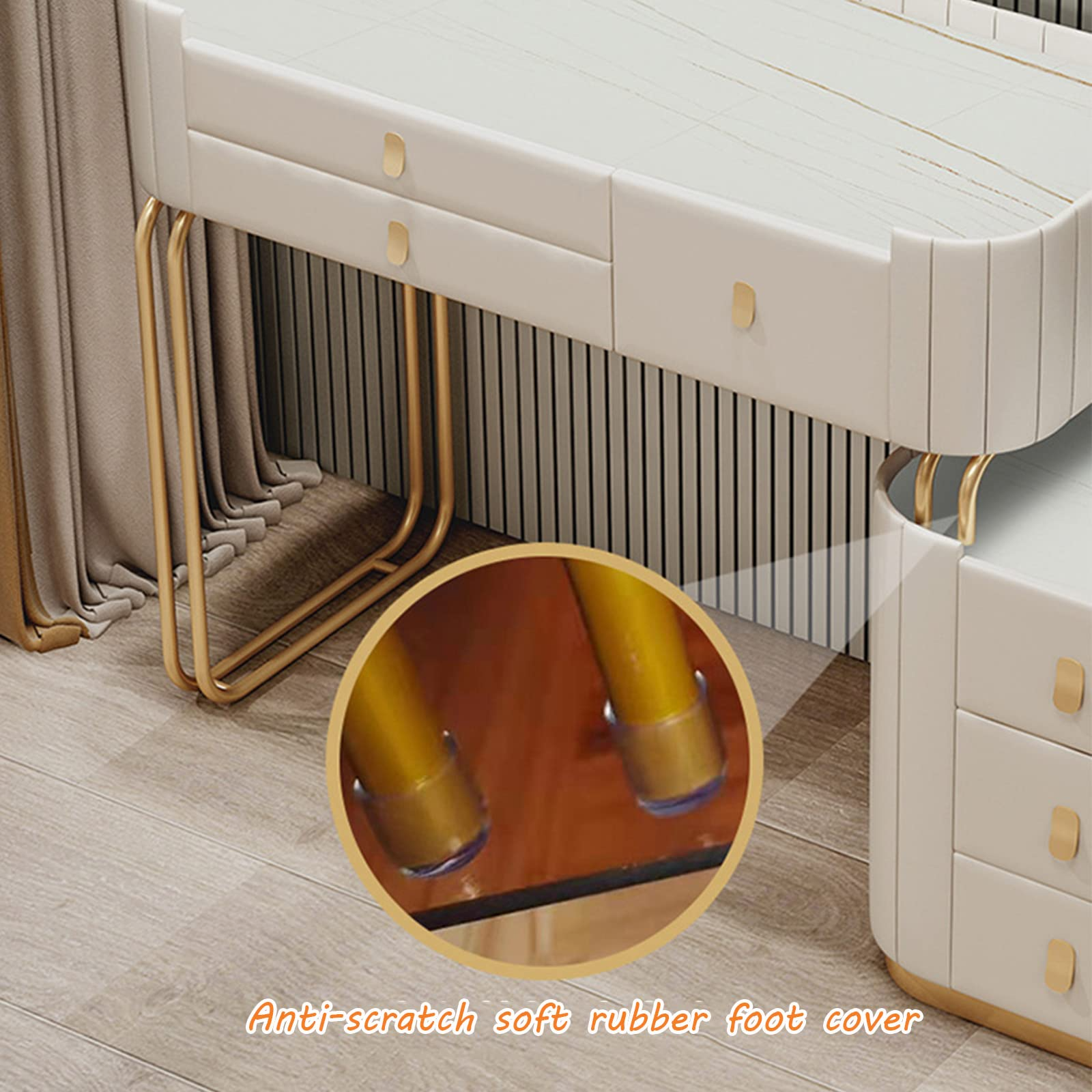Modern Minimalist Slate Makeup Table Small Apartment Storage