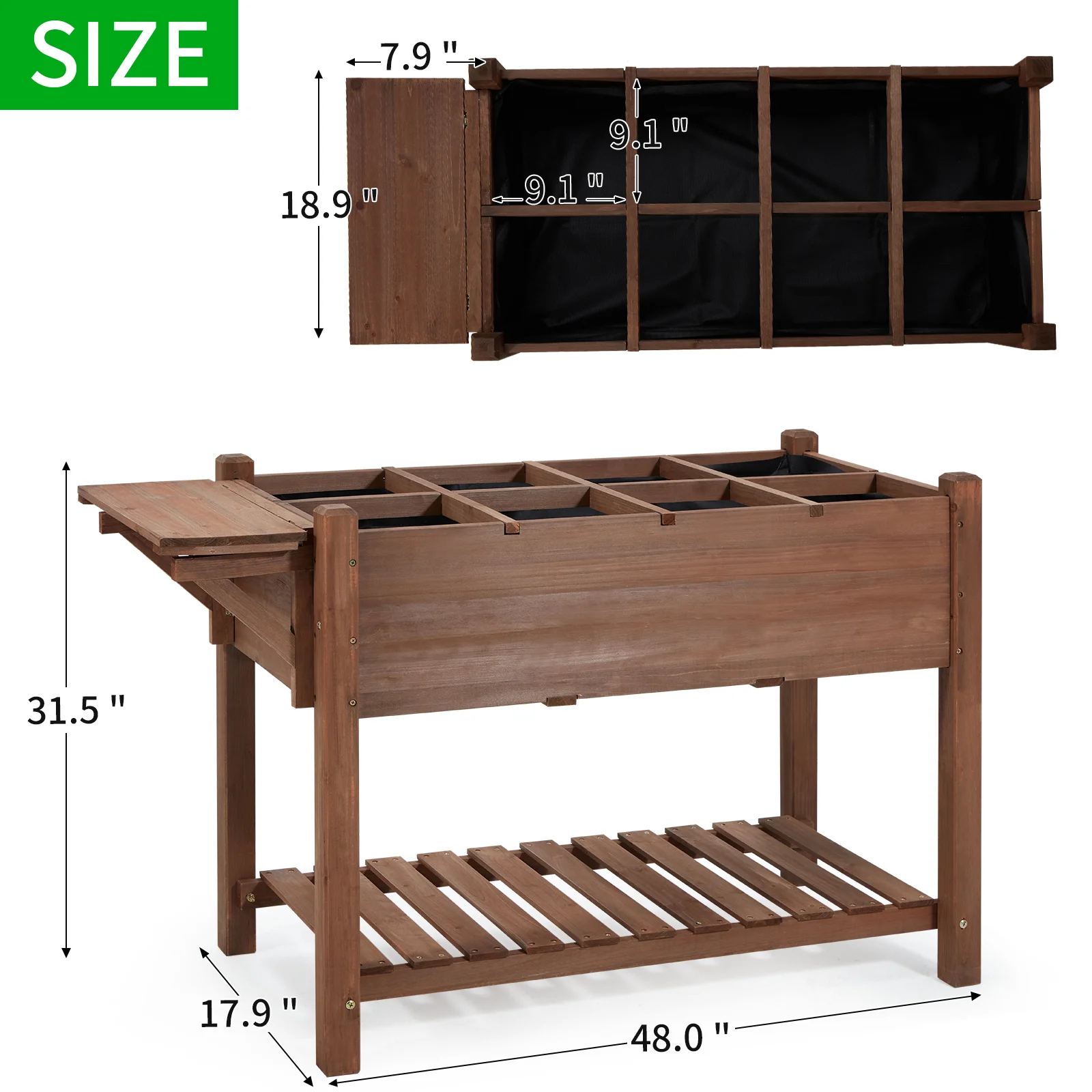 Fraser-James Wood Elevated Planter