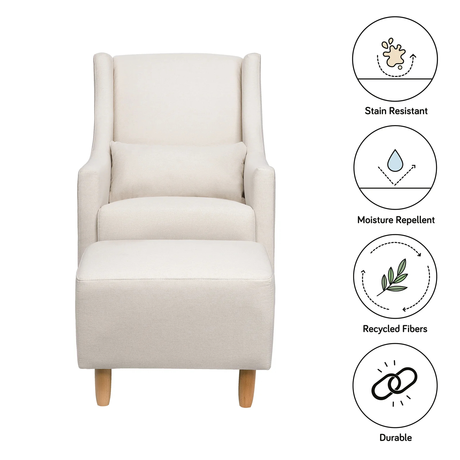 Toco Swivel Glider with Ottoman Set