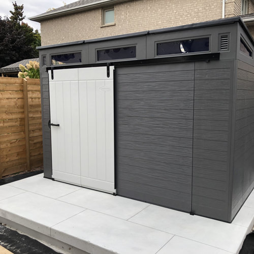 Modernist 10X7 ft Barn Door Storage Shed
