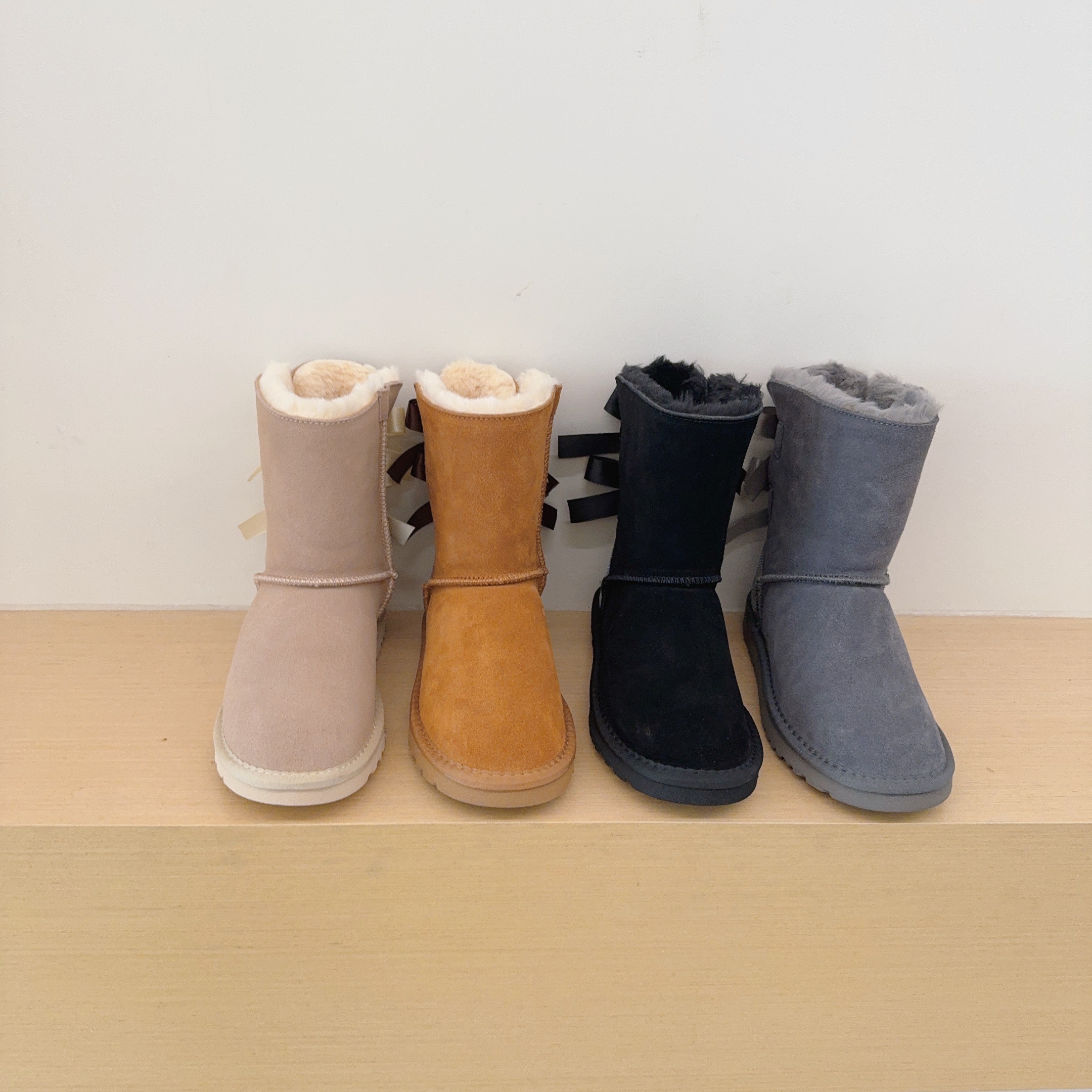 UGG Kids 3280 Double Ribbon Rhinestone Shoes