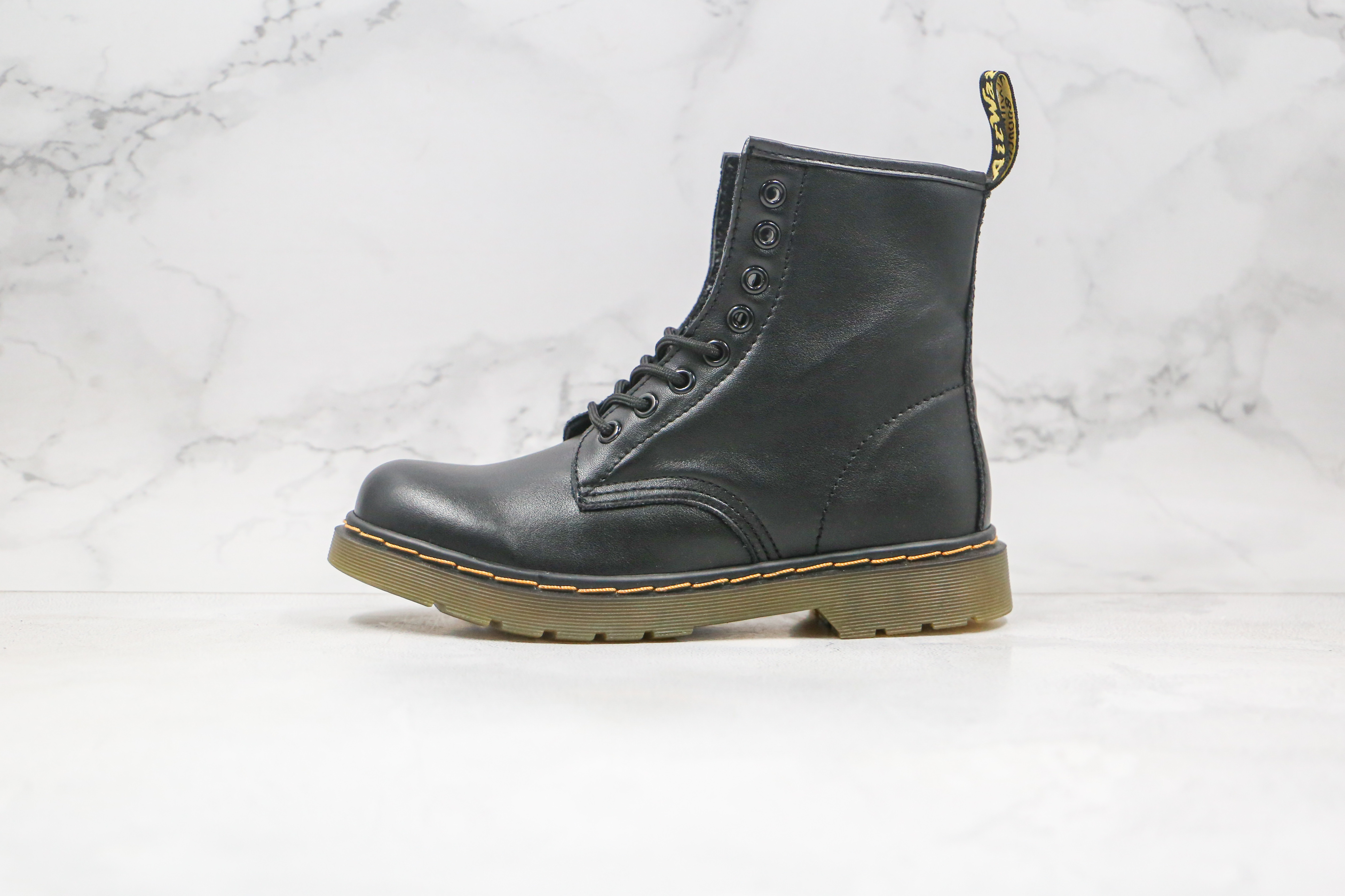 Dr. Martens 1460 Black Fur-Lined 8-Eye Boots