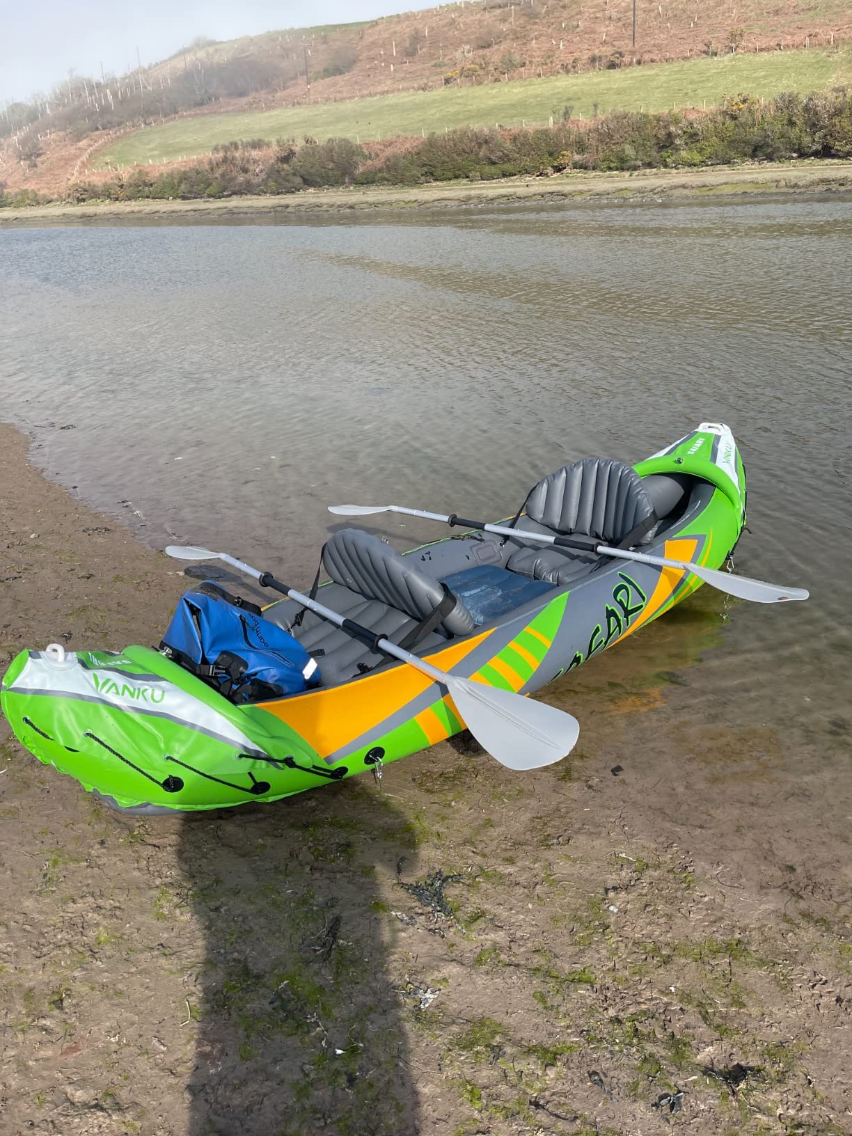 Inflatable Kayak 2 Person with Sun Canopy