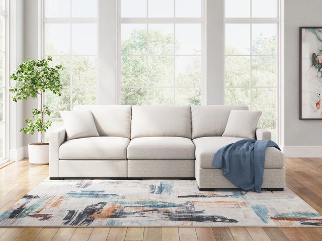 Omaha by Ashley 3-Piece Modular Next-Gen Nuvella™ Performance Fabric Sofa Chaise
