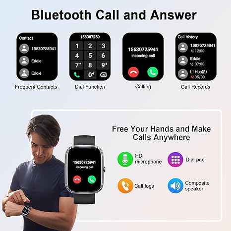 Smart Watch for Men Women (Answer/Make Call), 2024 HD 1.91