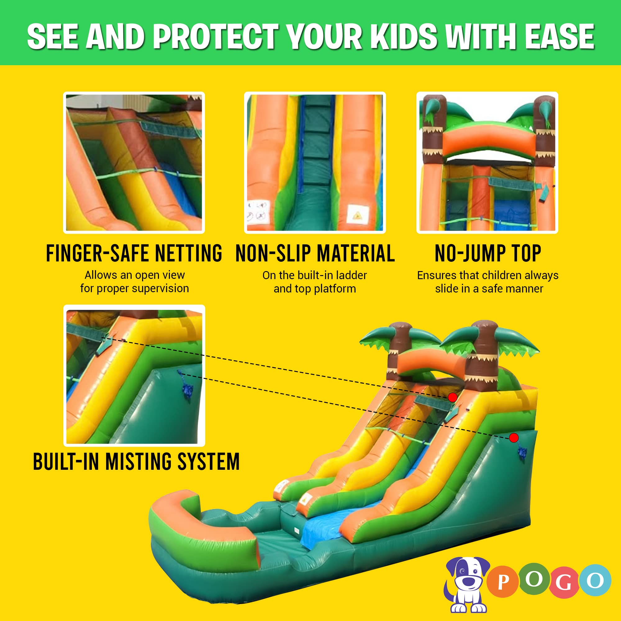 Inflatable Water Slide for Kids - Residential Backyard