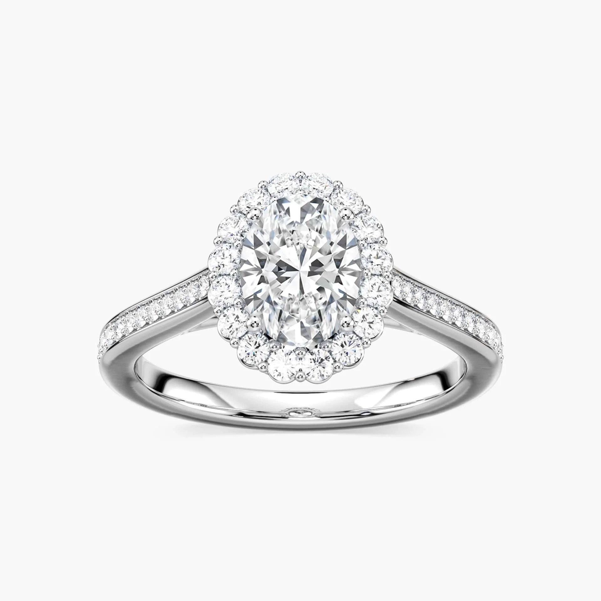 Celeste Oval Lab Grown Diamond Vintage Halo Engagement Ring