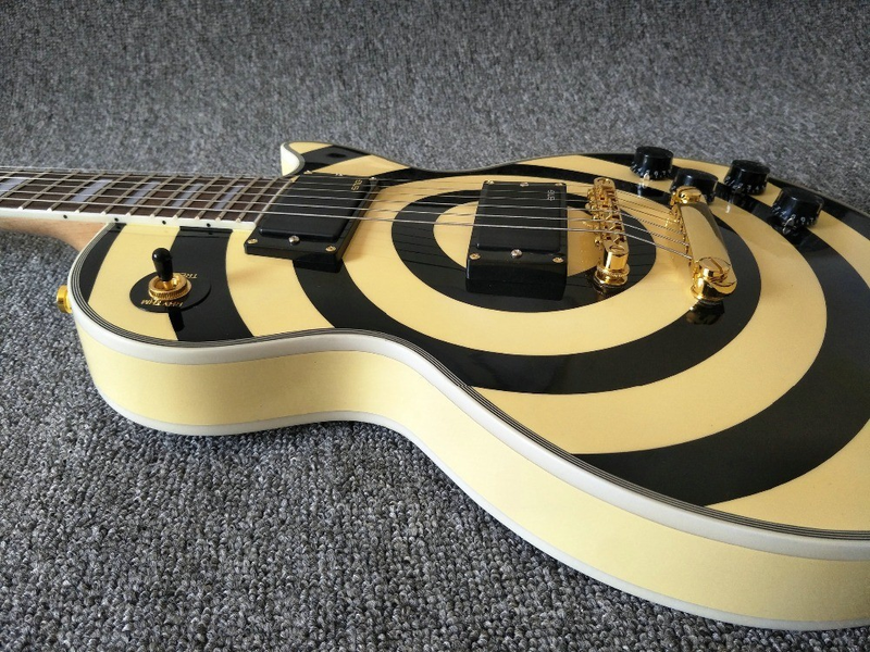 Zakk Wylde Bullseye Cream Electric Guitar China Active EMG Pickup 9V Battery Box