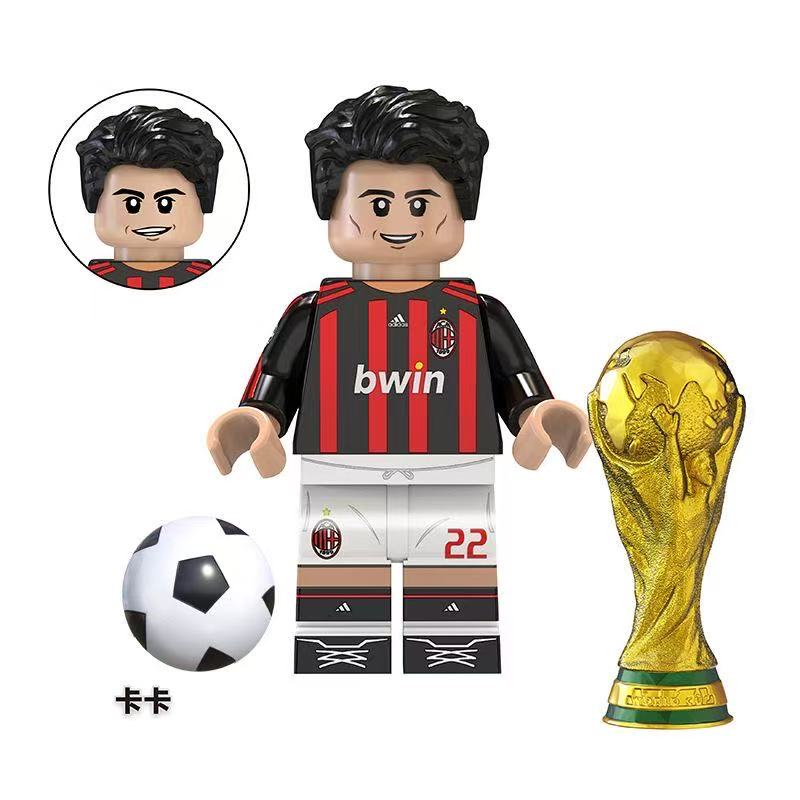 Football star building block toys
