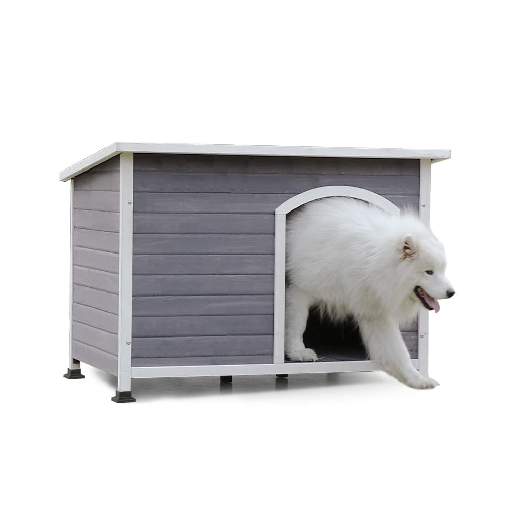 Outdoor Wooden Dog House with Hinges